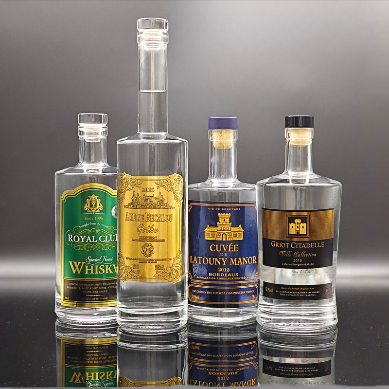 Garrafas de vodka personalizadas premium com recursos de luxo